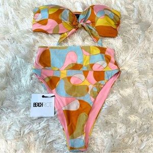 Beach Riot Waikiki sophia top and bottoms in waikiki wave